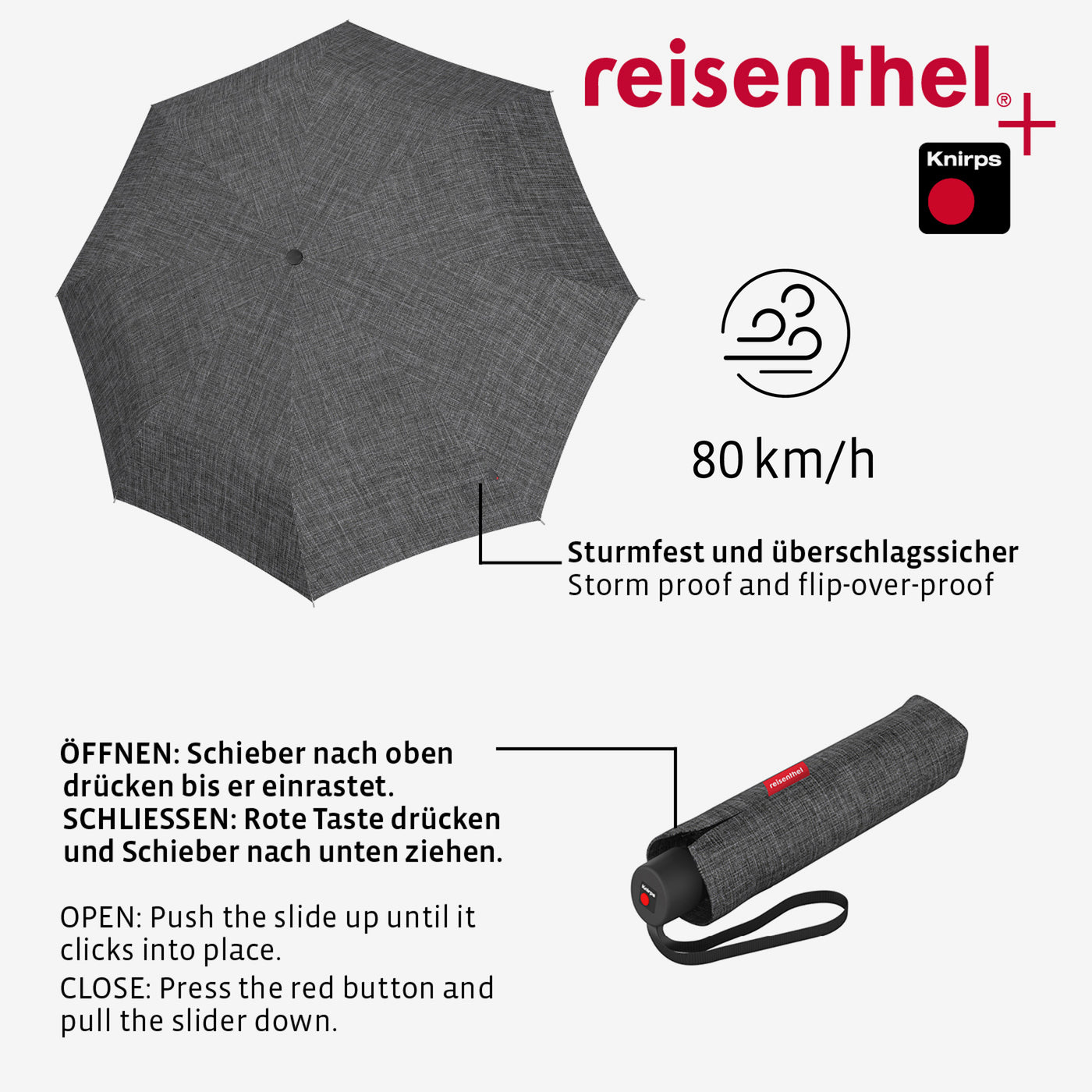 umbrella pocket classic twist silver umbrella pocket classic Reisenthel
