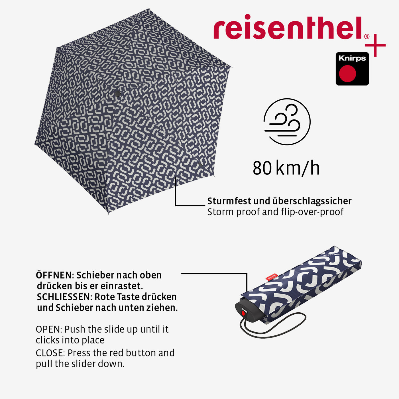umbrella pocket mini signature navy umbrella pocket mini Reisenthel