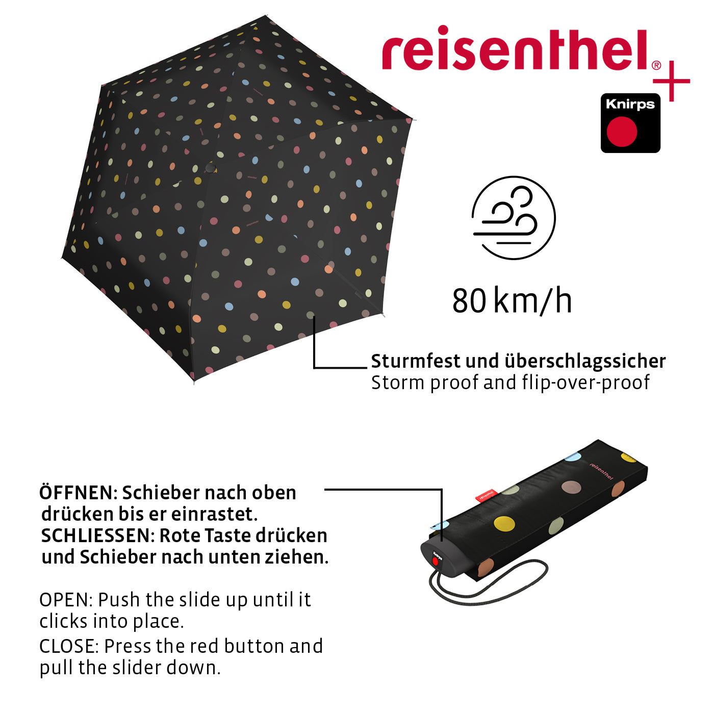 umbrella pocket mini dots umbrella pocket mini Reisenthel