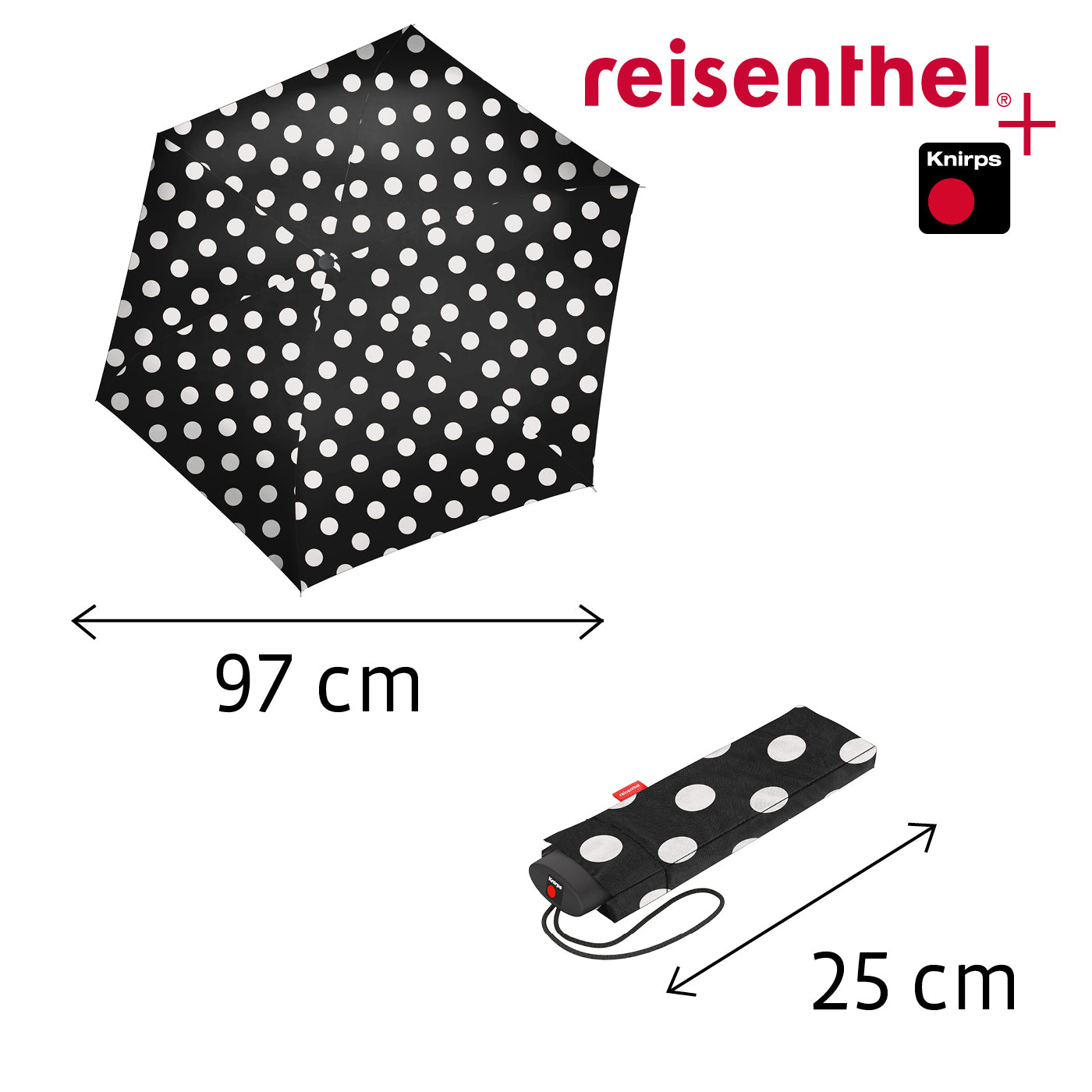 umbrella pocket mini dots white umbrella pocket mini Reisenthel