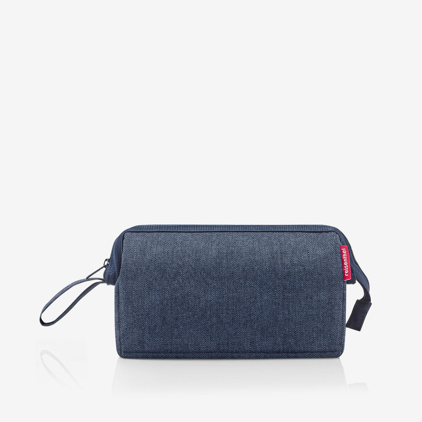 travelcosmetic herringbone dark blue travelcosmetic Reisenthel