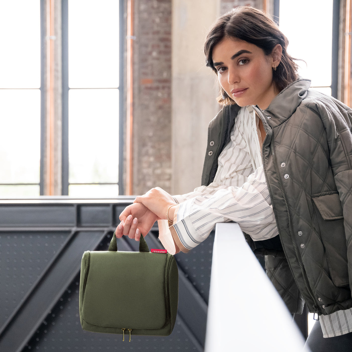 toiletbag XL urban forest gold toiletbag XL Reisenthel
