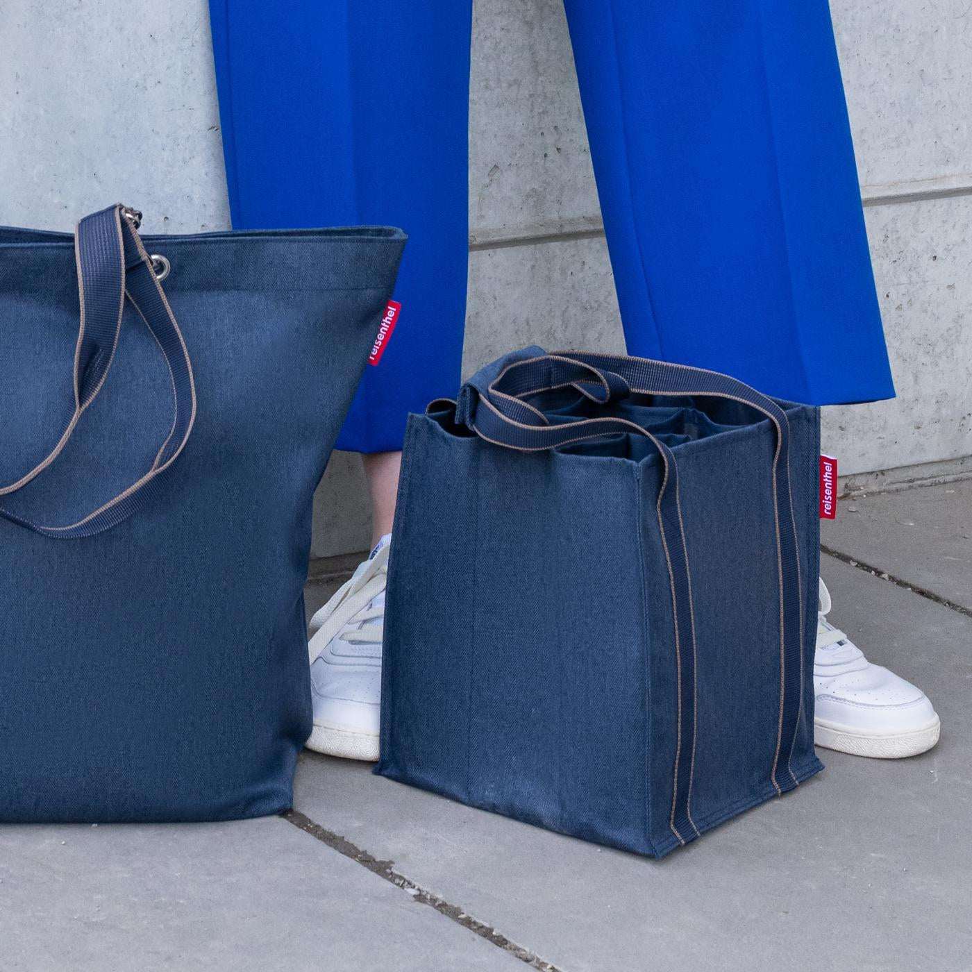 bottlebag herringbone dark blue bottlebag Reisenthel