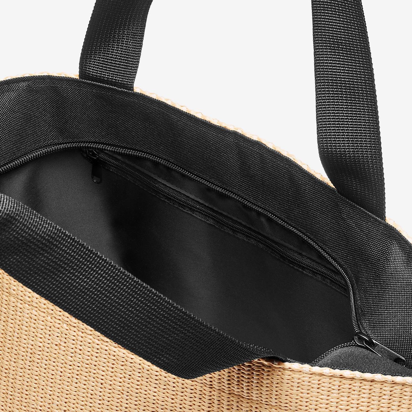 shopper M raffia black shopper M Reisenthel