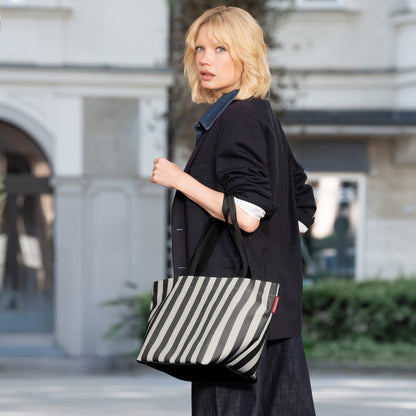 shopper M summerstripes black shopper M Reisenthel