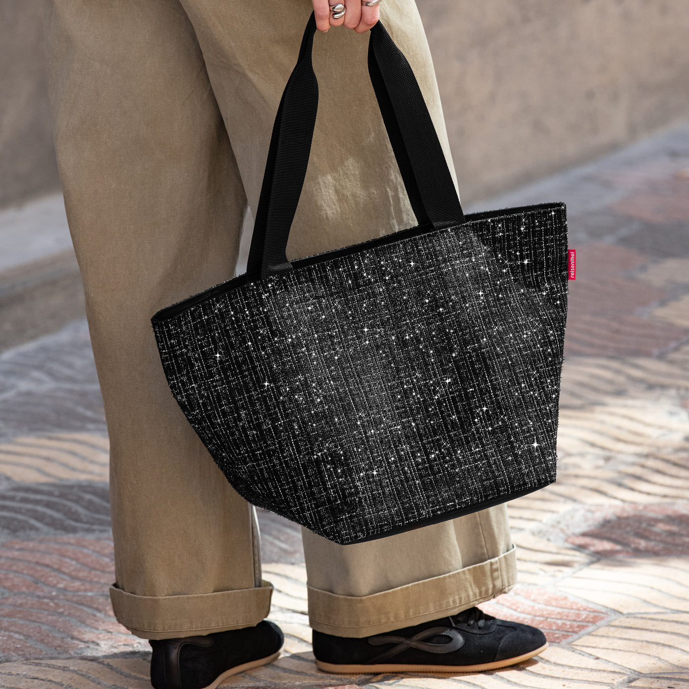 shopper M bouclé black shopper M Reisenthel